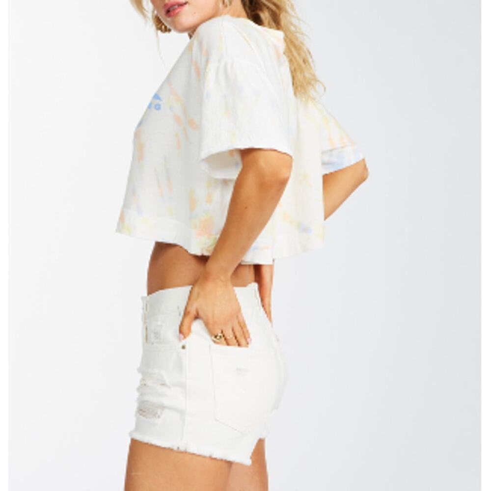 New ~ BILLABONG ~ White Cotton BOXY Short Sleeve T-Shirt Size XS - Picture 9 of 10